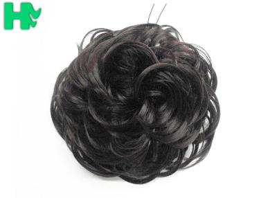 China Pedazos sintéticos del pelo del bollo del pelo del moño, extensiones capilares en venta