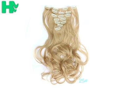 Chine Blonde 16 pouces d'agrafe synthétique dans la fibre de haute température de prolongements de cheveux à vendre