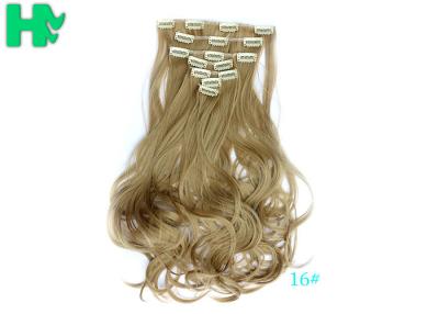 China Clip sintético de la trama 5A de Remy en las extensiones del pelo para las mujeres de Whtie 90 gramos - 120 gramos en venta