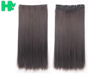 China Clip sintético de la onda natural en las extensiones del pelo derecho suaves y lisas en venta