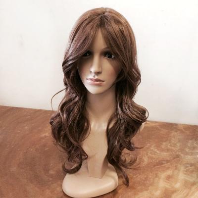 Chine Cheveux bouclés naturels Brown foncé de perruques d'avant de dentelle de Glueless 20 pouces à vendre