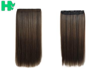 China Straight Popular Synthetic Human Hair Extensions , New Stylish Comfortable Synthetic Fibre Hair Extensions for sale