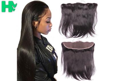 China Smooth Human Hair Closure 13*4 Lace Frontal Closure Straight Natural Black 8A for sale