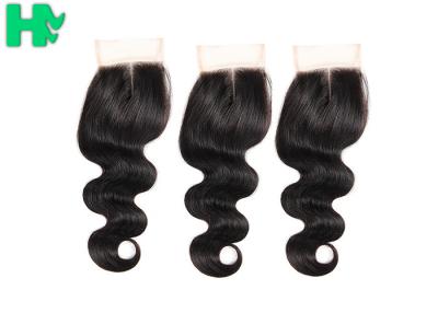 China Partes do fechamento do cabelo humano da onda do corpo, extensões médias do cabelo humano de Remy da parte à venda