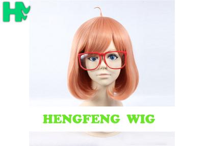 China ODM orange Cosplay synthetischer Bob Wigs Customizable Length zu verkaufen