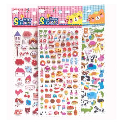 China Custom cute cartoon puffy sticker 3d bubble sticker cartoon puffy stickers for kids for sale