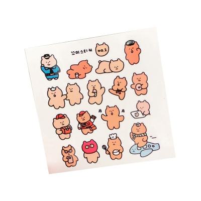 China Cartoon Sticker Stationery Notebook Labels Waterproof Sticker Cartoon Decorative Stickers For Kids for sale