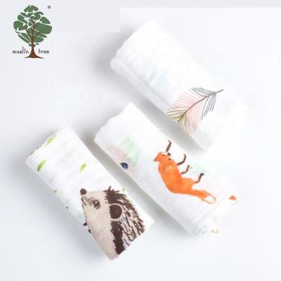 China QUICK DRY High Quality Durable Using Bath Baby Muslin Variegated Printed Face Towel for sale