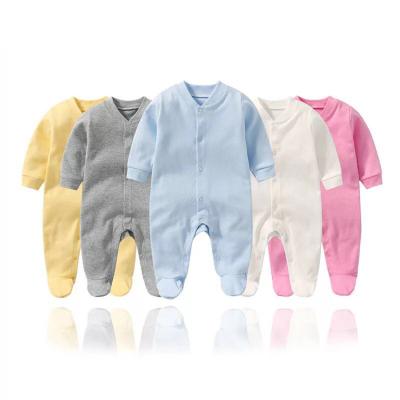 China 100% Cotton Long Sleeve Onesie Pajamas Jumpsuit Newborn Baby Clothes Rompers Clothes For Baby Boy Girls for sale