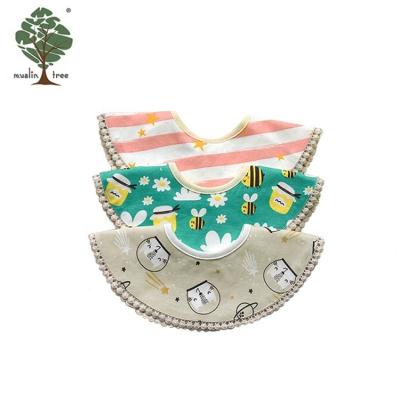 China Wholesale Custom Baby Bib Waterproof Muslin Toddler Antibacterial Tree Cotton 6 Layers for sale