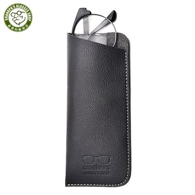 China 2020 New Fashion Glasses Case Custom Made Soft Leather Pouch PU Glass Pouch Portable Pouch Bag For Man for sale