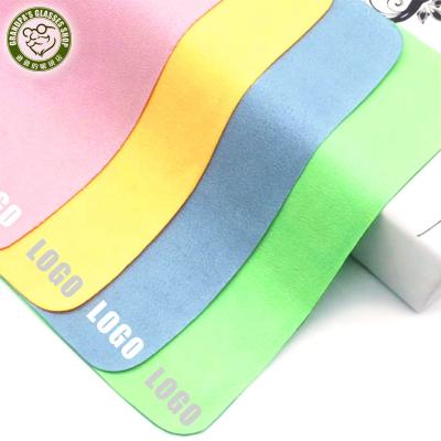 China Viable Wholesale Amazon Bulk Logo Print Camera Screen Cleaning Custom Micro Fiber Cloth Clean Microfiber Cloth For Sunglasses Lenses for sale