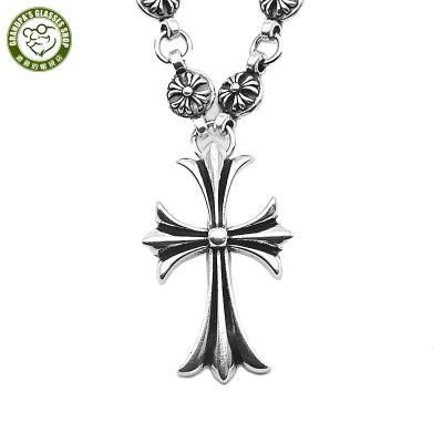 China Vintage Factory Price Charm Pendants Bulk DIY Jewelry Accessories Christian Pendant Necklace Silver Cross Handmade Pendant For Women Men for sale