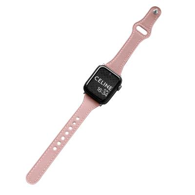 China Replacement Women's Fashionable Small Size Leather Watch Strap For Apple Watch Series for sale