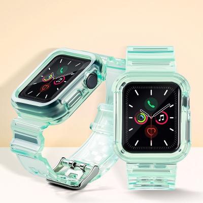 China Fashionable Soft TPU Strap Glacier Changes Smart Watch Strap In The Sun For Apple Watch Band for sale