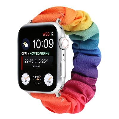 China Trendy Fashion Design Net Celebrity Same Hair Tie Elastic Strap For Apple Watch Band for sale