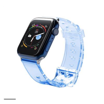 China Fashionable Soft Color TPU Sun Dicoloration Changing Strap Smart Watch Strap For Apple Watch Band for sale