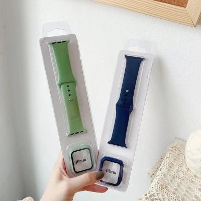 China Fanshion Hot Selling Watch Strap Silicone Watchband and Case Set for Apple Watch Band and Case Silicone for sale