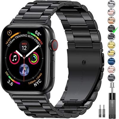 China Stainless Steel Stainless Steel Watch Strap For Apple Watch Band 42mm 38mm For iWatch Series 7/6/5/4/3 Strap Metal Wrist Watch Band for sale