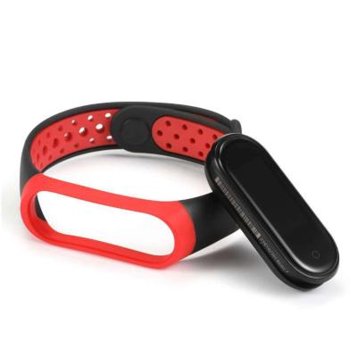 China 2022 New Sports Breathable Dual Color Silicone Wrist Strap Band For Xiaomi MI Band 7 Universal Strap for sale