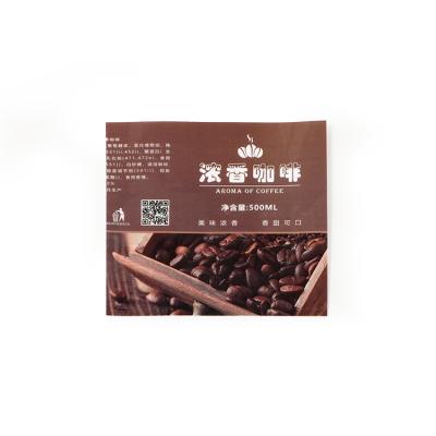 China Waterproof Printable Digital Food Printing Bottle Label Films Plastic PET Shrink Film Labels PVC Shrink Label For Coffee for sale