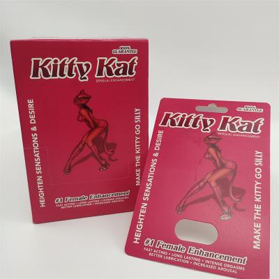 China Recyclable Male Enhancement Rhino Pill Blister Card Kitty Kat Pills Plastic Pill Packaging Box Printing 7 - 5000 for sale