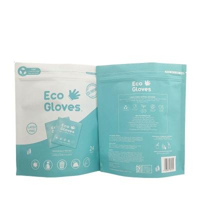 China Disposable Compostable Bags 100% Biodegradable Back Up Kraft Paper Zip Lock Pouch Bags For Food Packaging for sale