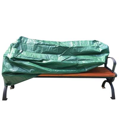 China Eco-friendly 0.49kgs Green PE Back Coated Couch Cover Waterproof PE Bench Throw Cover For Furniture for sale