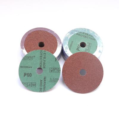 China Suitable Grinding Inch 125mm 80 Grit Sanding Discs Center Hole Welding Aluminum Oxide Resin Fiber Discs 5 for sale