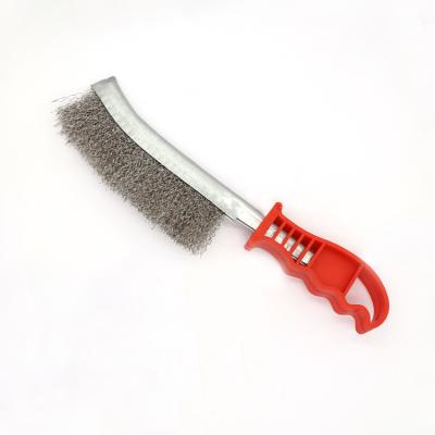 China High Quality Derusting 235mm Wire Knife Brush With Plastic Handle For Polishing Metal for sale