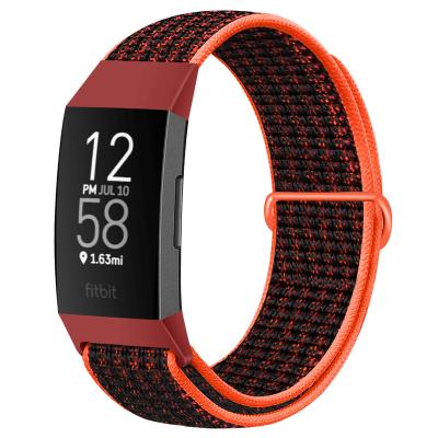 China Fashion Quick Fit Buckle Waterproof Nylon For Fitbit Charge 3 Adsorption 4 Magnetic Replacement Strap Soft Watch Band for sale