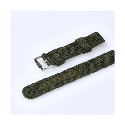 China Watch Band 18mm 20mm 22mm 24mm Universal Flat Waterproof Interface Sweatproof Sailcloth Cotton Webbing Belt Cloth Strap for sale