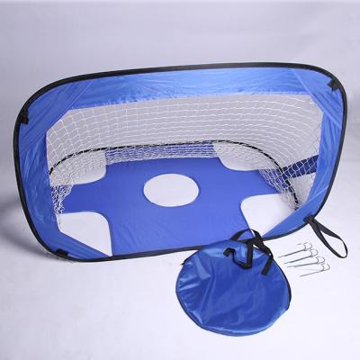 China Portable Fiberglass Tube Folding Square Pop Up Soccer Goal With Carry Bag For Outdoor for sale