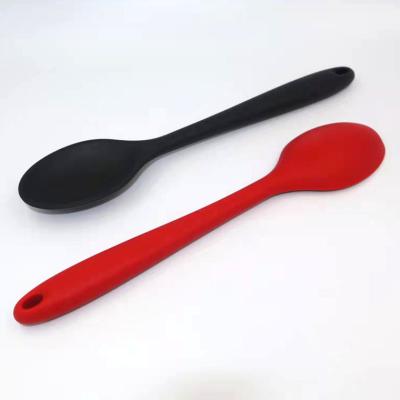 China Factory Price Kitchen Utensil Soup Spoon Durable Non Stick Silicone Spoon for sale