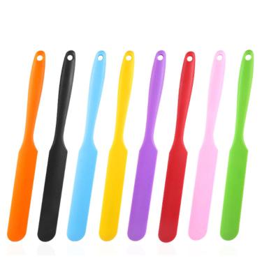 China Silicone Viable Scraper Butter Scraper Integral Mixer Cake Cream Spatula Long All Wrapped Long Scraper Baking for sale