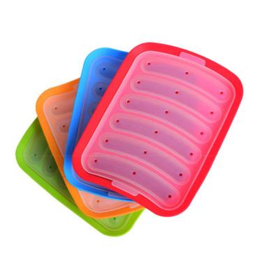 China Silicone 6 Sausage Mold Baby Food Tools DIY Home Viable Home Auxiliary Hot Dog Ham Ham Cooking Tools for sale