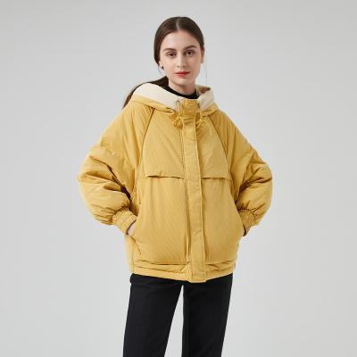 China Ladies OEM Fashion Waterproof Clothes Padded Jacket Winter Loose Warm Women Down Jacket With Hooded for sale