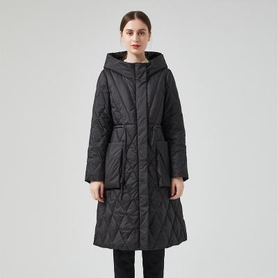 China Newest Arrival Elegant European Style Waterproof Fashion OEM Women Winter Down Coats for sale