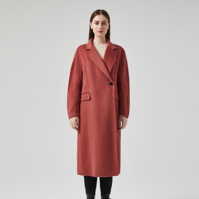 China High Street Style Long Sleeve Women Winter Breathable Cashmere OEM Woolen Coat for sale