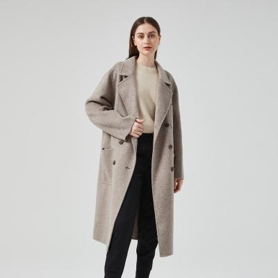 China Ditch Streetwear Women's Winter Fashion Sleeve Woman's Wool Breathable Elegant Slim Woolen Clothing Long Coat And Regular Blends Overcoat for sale