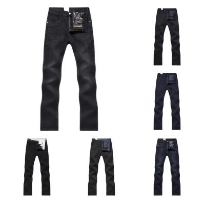 China Wholesale stock vintage QUICK DRY washed tube thin blue thin straight tannin jeans men's brand casual stretch pants for sale