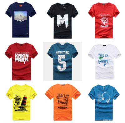 China 2022 Fashion Brand Summer Short Sleeve T-shirt Men's Cotton Wholesale American Hot Drill Mercerized Slim Fit Mercerized Soft Men's Short Sleeve T-shirt for sale