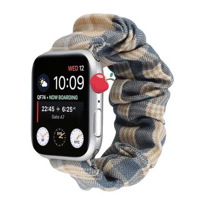 China Hot Sale Fashion Fabric Watch Strap Scrunchie Elastic Watch Band For Apple Watch Series 1 2 3 4 5 6 for sale