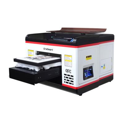 China A3 (300*420mm) Erasmart A3 DTG Digital Inkjet T-shirt Printer Direct To Garment T-shirt Printing Machine CMYKWW 6 Ink Colors for sale