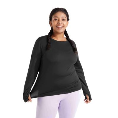 China Breathable Long Sleeve T-shirt Loose Suit Yoga Shirt Sports Top Women's Style Plus Size Autumn Women Clothing for sale