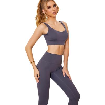 China Factory Direct Sales Tight 2 Piece Sports Set Sports Bra And Legging Set For Woman for sale