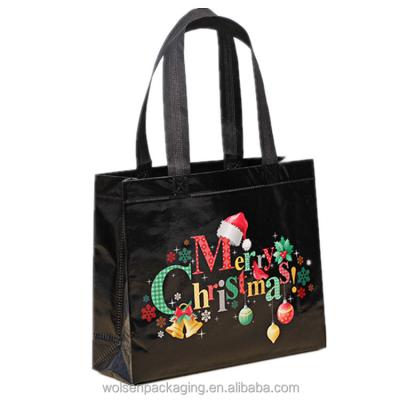 China Recycled Customized Non Woven Christmas Tote Bag For Promotion for sale