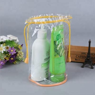 China 2018 Designs Recyclable PVC Clear Bag, PVC String Bag, PVC Drawstring Bag for sale