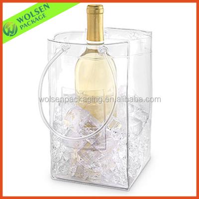 China 2019 Wholesale Clear Wine PVC Bag PVC Ice Bag For Wine PVC Wine Bag for sale