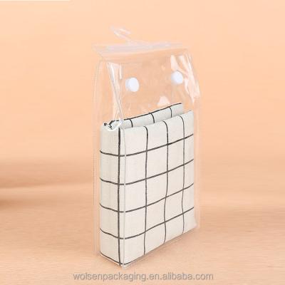 China Recyclable Transparent Vinyl Bag PVC Hanger Bags , Clear PVC Hook Bags for sale